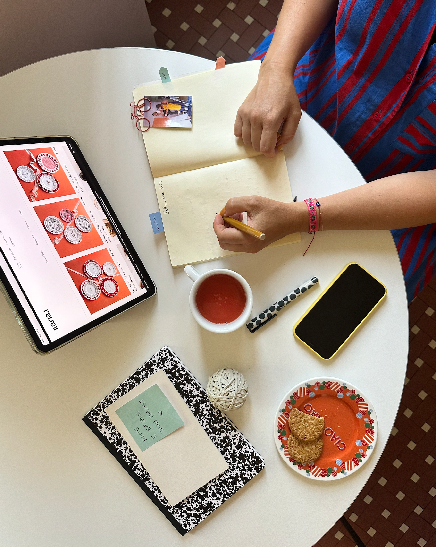 CIAO CIAO - Piatto in porcellana con scritta, made in Italy